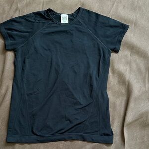 Athleta Black Short Sleeve Girls Tee